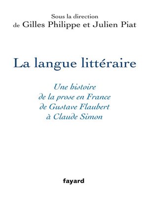 cover image of La langue littéraire